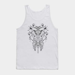 Floral & Luna Moth Tank Top